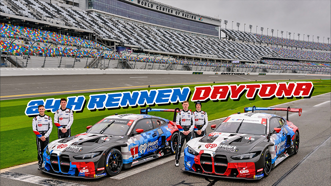 Im BMW M4 GT3 Evo mit Max Hesse beim 24H Rennen von Daytona