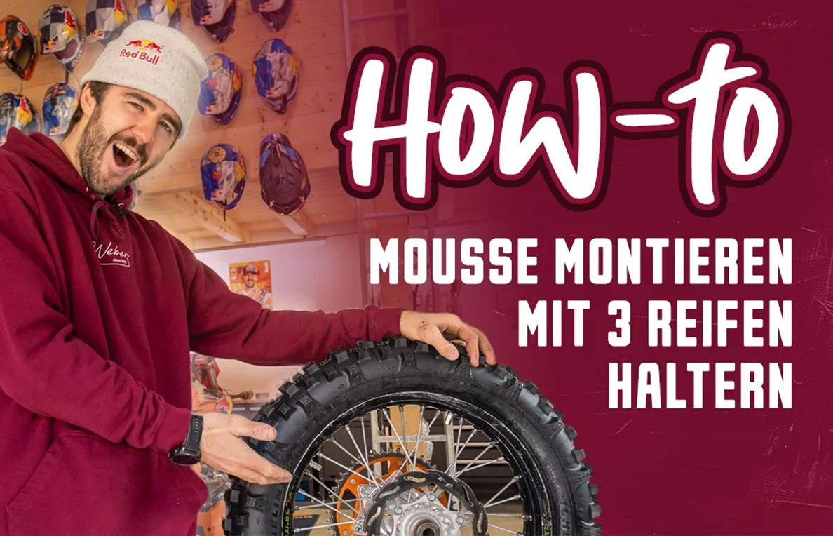 How To: Mousse mit 3 Reifenhaltern montieren