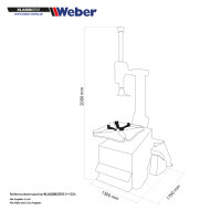 PKW Reifen Montiermaschine Weber Klassik Serie H-1024 Weber Klassik Hilfsmontagearm rechts