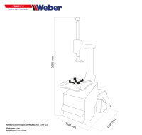 PKW Reifen Montiermaschine Weber Profi Serie STM-122 AL 320 Hilfsarm