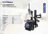 PKW Reifenmontiermaschine 1228 Monster und Radwuchtmaschine Präzision-XL 3D