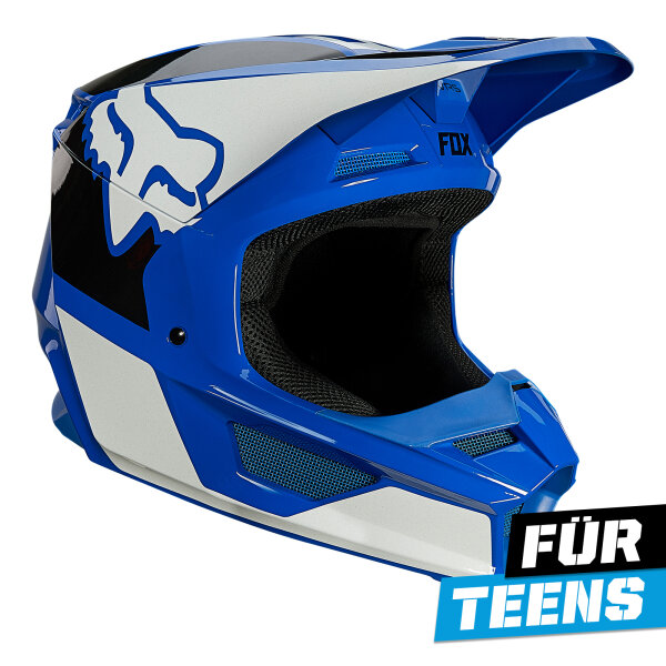 FOX V1 REVN Helm Teens blau