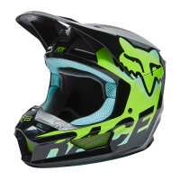 FOX V1 TRICE Helm Teens schwarz/grün/blau
