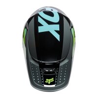 FOX V1 TRICE Helm Teens schwarz/grün/blau
