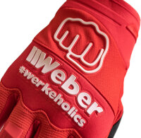 Weber #Werkeholics Handschuhe rot / weiß S