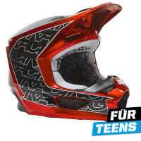 FOX V1 PERIL Helm Teens schwarz/rot M