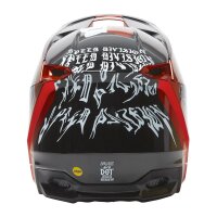 FOX V1 PERIL Helm Teens schwarz/rot M