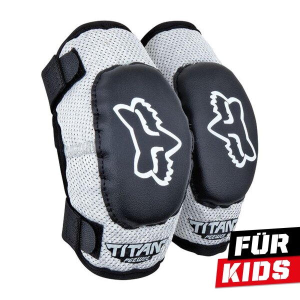 FOX PeeWee Titan Ellenbogenprotektor Kids grau/schwarz S/M