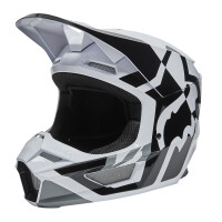 FOX V1 LUX Helm Teens schwarz/weiß S