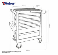 Mobiler Werkstattwagen 300-teilig abschließbar