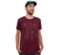 Weber Abstract T-Shirt dunkelrot XL