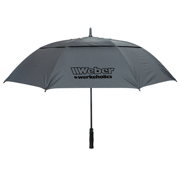 Weber #Werkeholics Regenschirm grau