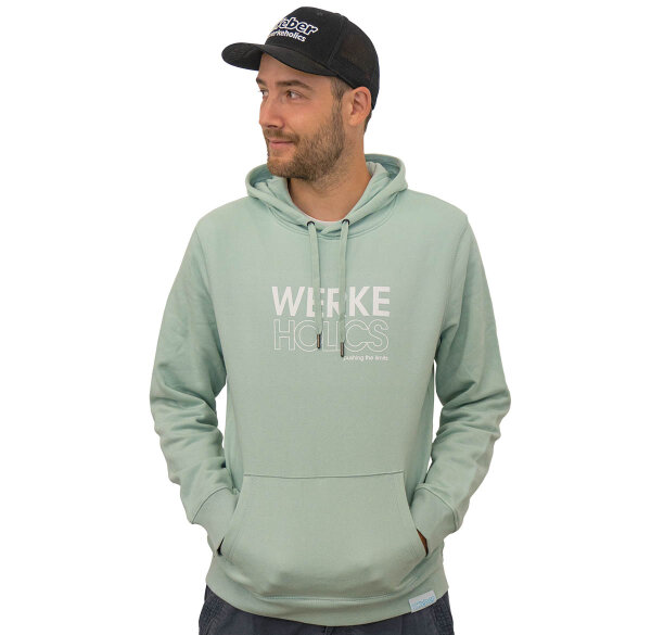 Weber #Werkeholics Hoodie blau/weiß