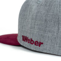 Weber #Werkeholics Snapback Cap Kids grau/dunkelrot