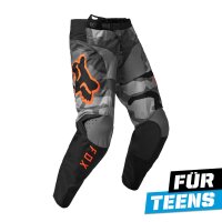 FOX 180 BNKR Hose Teens orange/schwarz/camouflage
