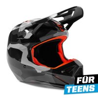 FOX V1 BNKR Helm Teens schwarz/camouflage