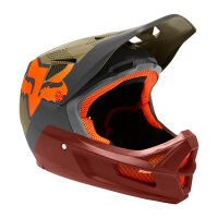 FOX Rampage Comp Camo Mountainbike Helm grün/orange