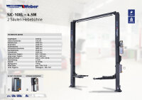 B-WARE 2 Säulen Hebebühne Weber Expert Serie SJC-10XL – 4.5M
