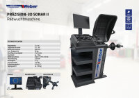 B-WARE PKW Radwuchtmaschine Weber Expert Serie Präzision-3D Sonar II