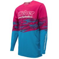 Weber #Werkeholics Flowmotion Jersey türkis/pink Kids 164