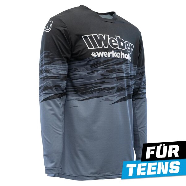 Weber #Werkeholics Flowmotion Jersey grau/schwarz Kids