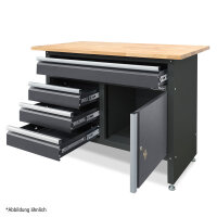 B-WARE Werkbank mit 120 x 60 cm Holzarbeitsplatte