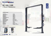 2 Säulen Hebebühne Weber Expert Serie SJC-10XL – 3.8M