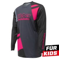 Weber #Werkeholics Performance Jersey pink/schwarz Kids