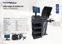 PKW Reifenmontiermaschine 1228 Monster und Radwuchtmaschine Präzision-3D Sonar Air