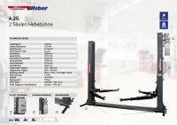 2 Säulen Hebebühne Weber Profi Serie 4.2G mit Grundrahmen