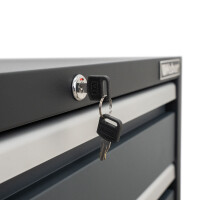 Professioneller Werkzeugschrank Serie 610 mit 6 Schubladen grau