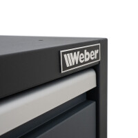 Professioneller Werkzeugschrank Serie 610 mit 6 Schubladen grau