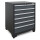 Professioneller Werkzeugschrank Serie 610 mit 6 Schubladen grau