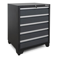 Professioneller Werkzeugschrank Serie 610 mit 5 Schubladen grau