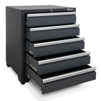 Professioneller Werkzeugschrank Serie 610 mit 5 Schubladen grau