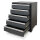Professioneller Werkzeugschrank Serie 610 mit 5 Schubladen grau