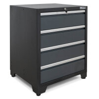 Professioneller Werkzeugschrank Serie 610 mit 4 Schubladen grau