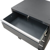 Professioneller Werkzeugschrank Serie 610 mit 4 Schubladen grau