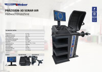 AUSSTELLUNGSSTÜCK PKW Radwuchtmaschine Weber Expert Serie Präzision-3D Sonar Air