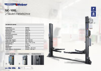 B-WARE 2 Säulen Hebebühne Weber Expert Serie SJC-10XL