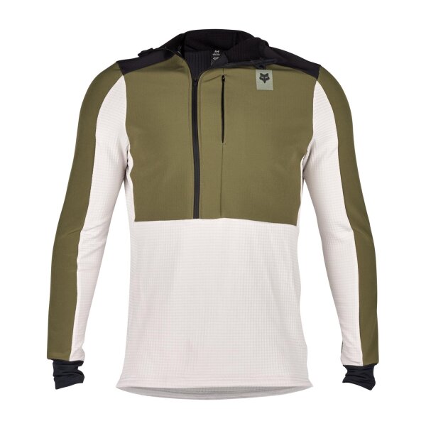 FOX Defend Thermal Hoodie grün/weiß/schwarz