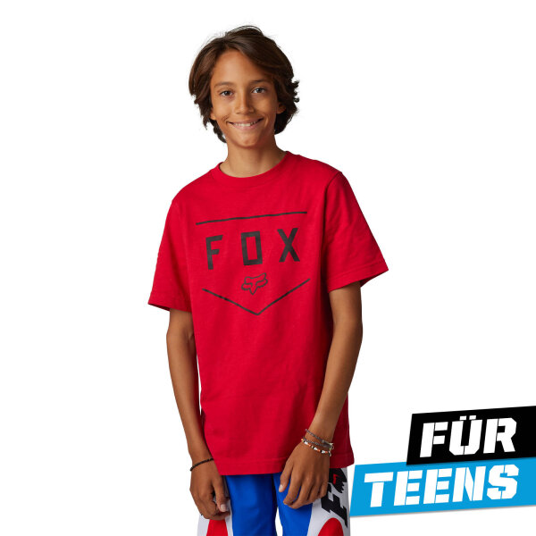 FOX Shield T-Shirt Teens rot M