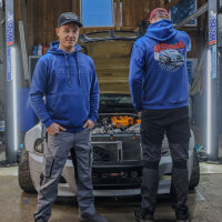 Weber x Grimm Motorsport Driftmode Hoodie blau XXL