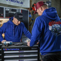 Weber x Grimm Motorsport Driftmode Hoodie blau XXL