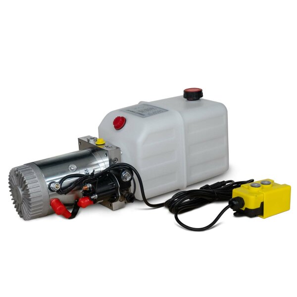 Hydraulikpumpe 12 Volt / 7 l Tank mit Fernbedienung und Halterung