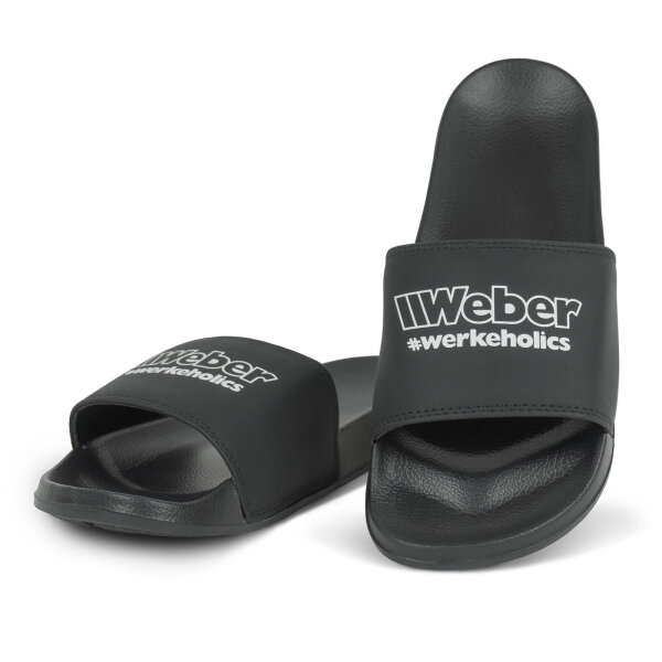 Weber #Werkeholics Badelatschen schwarz