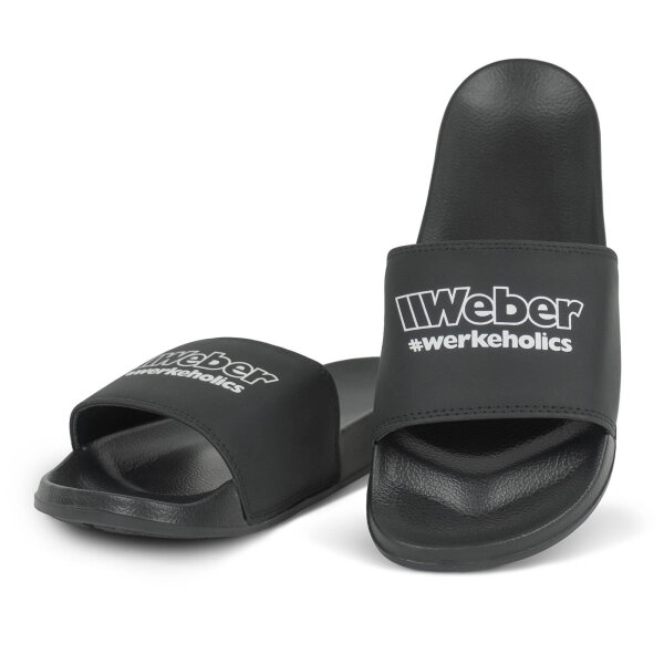 Weber #Werkeholics Badelatschen schwarz 38