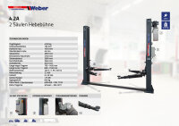 B-WARE 2 Säulen Hebebühne Weber Profi Serie 4.2A inkl. Anker und Öl
