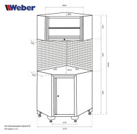 Professionelles Eck Schranksystem Serie 610 grau