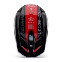 FOX V1 Race Spec Helm Teens schwarz/rot M